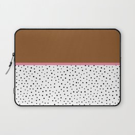 Afghan Tan + Carissma Pink + Polka Dots Composition  Laptop Sleeve