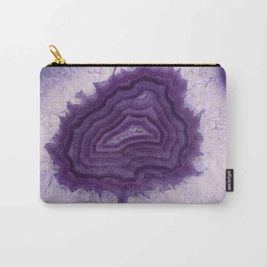 Purple Agate and crystals Carry-All Pouch