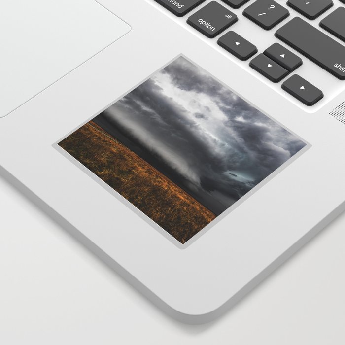 Split Second Scenery - Supercell Thunderstorm Takes Shape in the Blink of an Eye on a Stormy Spring Day in Texas Sticker