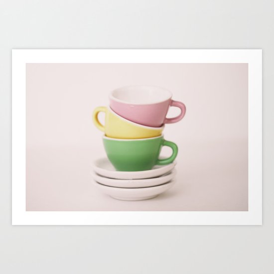 tea cups Art Print