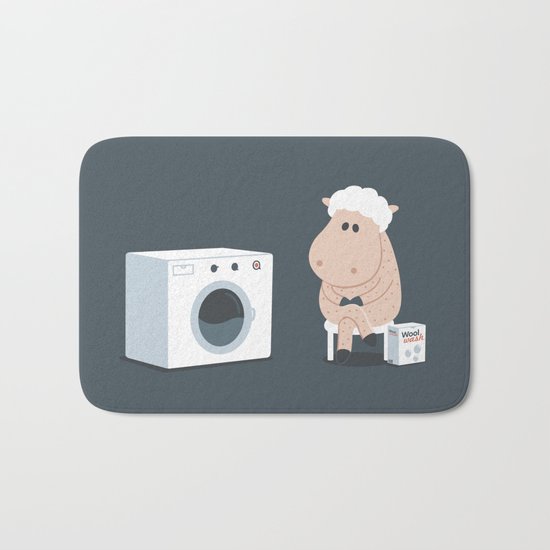 Wool wash Bath Mat