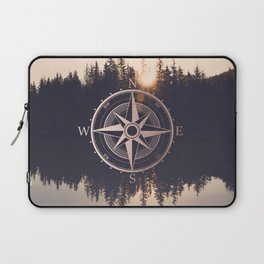 Rose Gold Compass Forest Laptop Sleeve