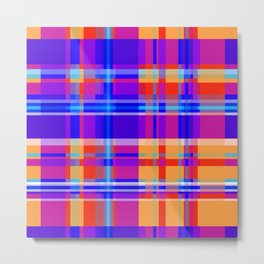 Striped 2X Blue and Orange Metal Print | Squareslinesart, Stripedblue, Istvanocztos, Squaresart, Graphicdesign, Stripeddesign, Blueandorangeart, Squaresminmal, Squaresstriped, Striped2X 