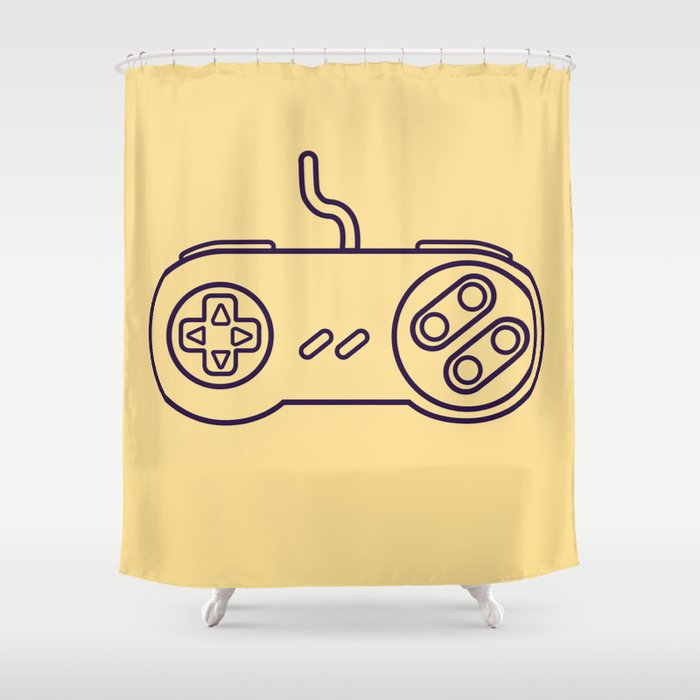 Super Nintendo Controller Retro Style Shower Curtain
