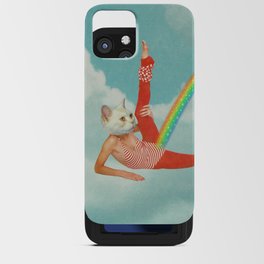 Kitty Cat's Rainbow Workout - Retro Cat iPhone Card Case