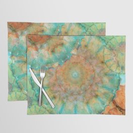 Time Benders - Abstract Colorful Mandala Art Placemat