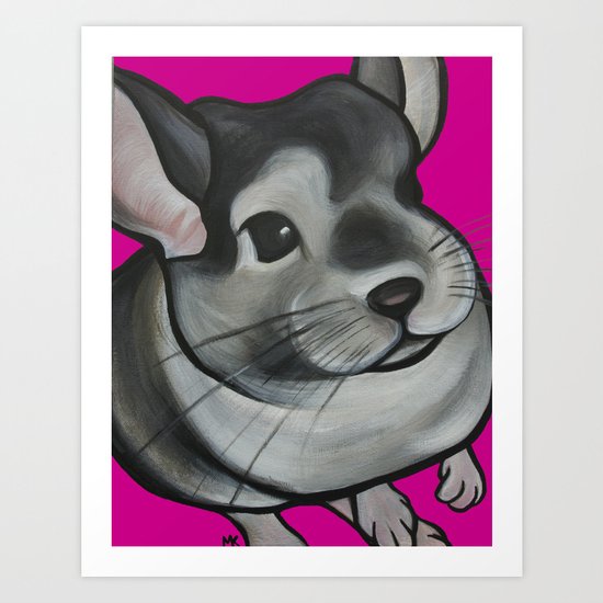 Bella the Chinchilla Art Print