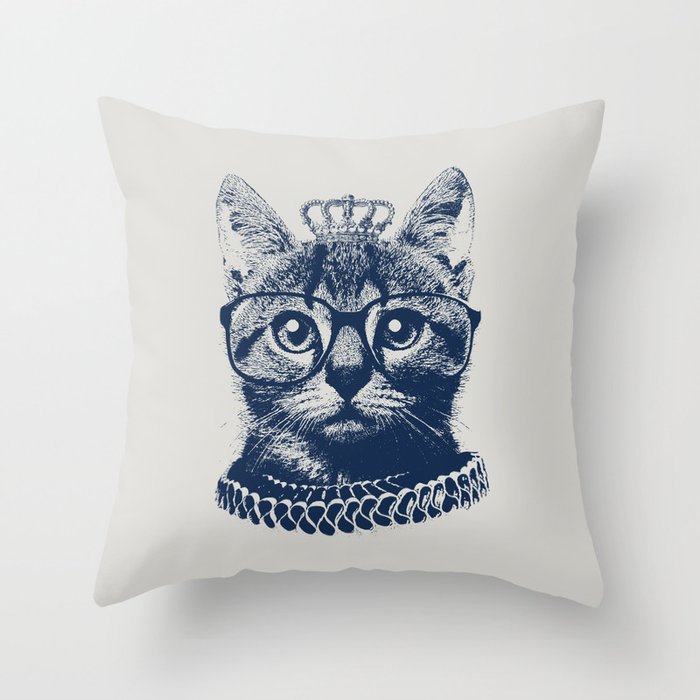 Queen Cat Throw Pillow