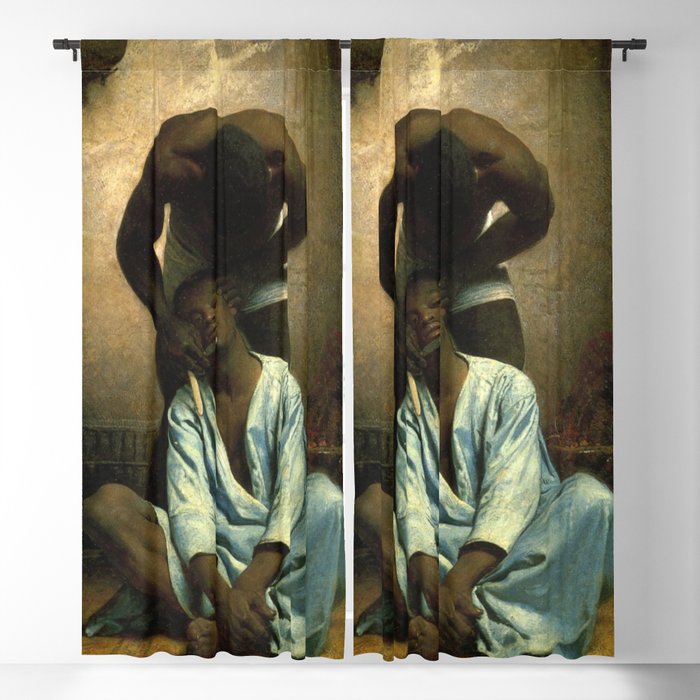 African American Masterpiece, The Barber, A Portrait by Léon Bonnat Blackout Curtain