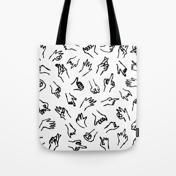 Bad Hands (White) Tote Bag