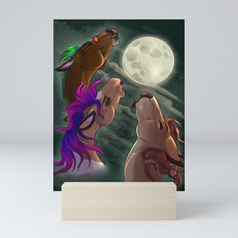 Three Pony Moon Mini Art Print