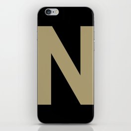 Letter N (Sand & Black) iPhone Skin
