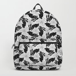 All Eyes on Me - Creepy Bunny - Black and White - Starburst  Backpack | Surreal, Hare, Trippy, Supernatural, Rabbit, Drawing, Curated, Manyeyes, Animal, Forest 