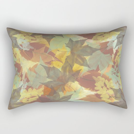 Autumn Leaves Abstract Rectangular Pillow