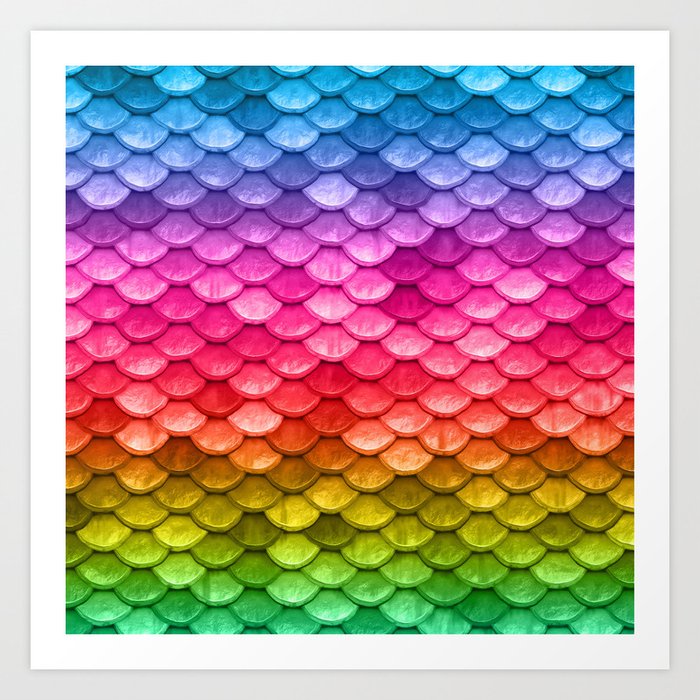 Rainbow Fantasy Colorful Mermaid Fish Scales Art Print By Fallenangelbrass Society6 Teaching your children about fantasy, magical creatures or the little mermaid? rainbow fantasy colorful mermaid fish scales art print by fallenangelbrass