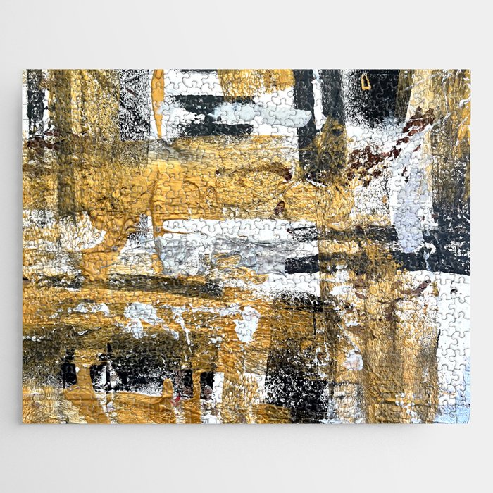 "Gold Rush" - Original Art from Abstract Acrylic Painting Jigsaw Puzzle