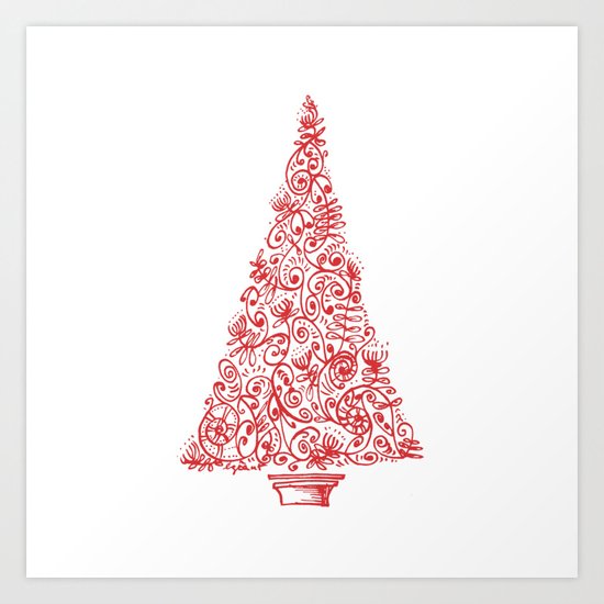 Christmas Tree In New Zealand Art Print By Emiliegeant Society6