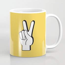 Peace Sign yellow Coffee Mug