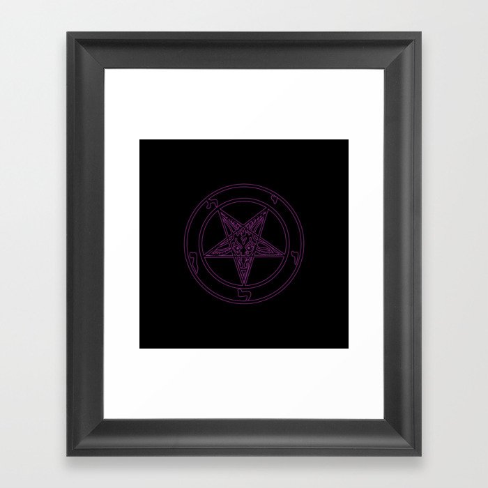 Das Siegel des Baphomet - The Sigil of Baphomet (purple reign) Framed Art Print