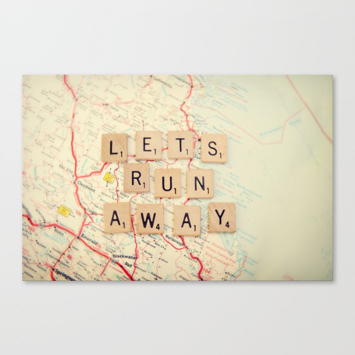 let's run away Canvas Print