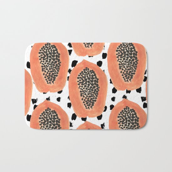 Bold Papayas Bath Mat