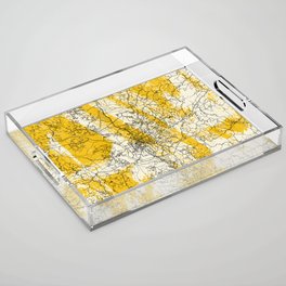 Madagascar, Antananarivo - City Map - Yellow Acrylic Tray