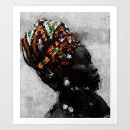African American Masterpiece Portrait of a Woman Art Print