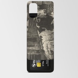 Normandy Bull Black & White Vintage Illustration Android Card Case
