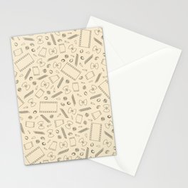 Macaroni Art Outlines on a Cream Background Stationery Card