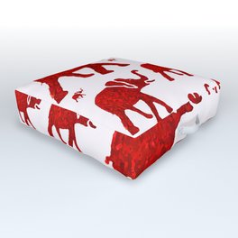 ELEPHANT Red #1 Outdoor Floor Cushion