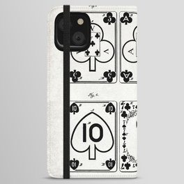 Playing cards old patent iPhone Wallet Case