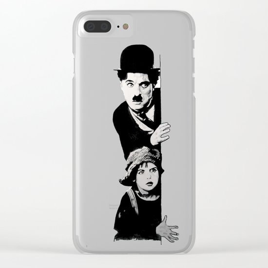 Chaplin and the kid - Urban ART Clear iPhone Case