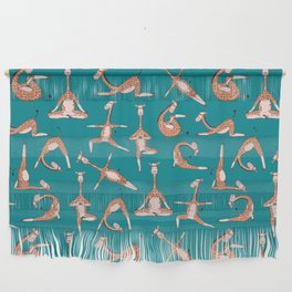 Cute Giraffes In Yoga Poses Wall Hanging