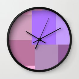 Purple grid Wall Clock