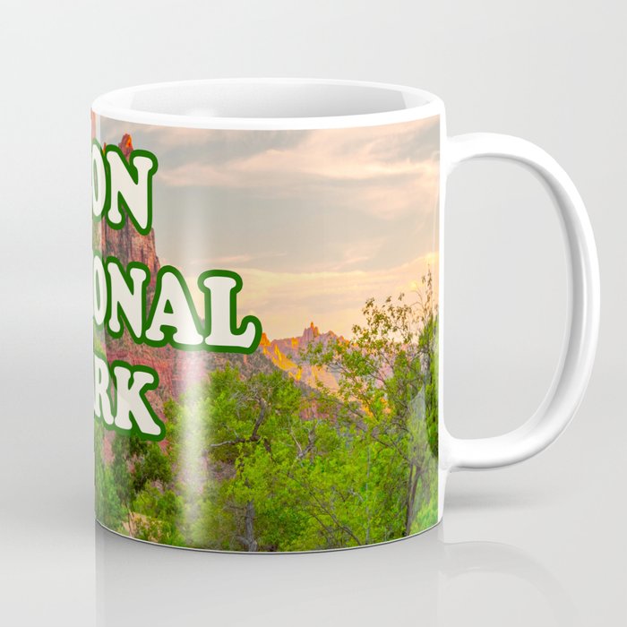 Zion National Park Utah Desert Sunset Retro Travel Souvenir Print Coffee Mug