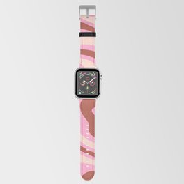 Pink Swirl Retro Cute 70s Liquid Apple Watch Band