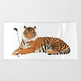 Golf Tiger Beach Towel