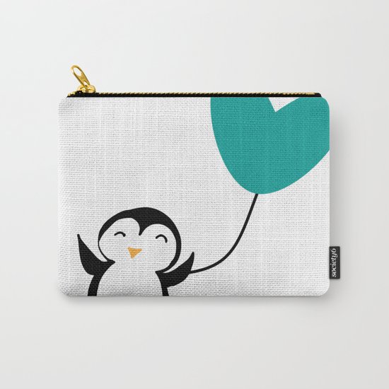 Penguin in love White Carry-All Pouch