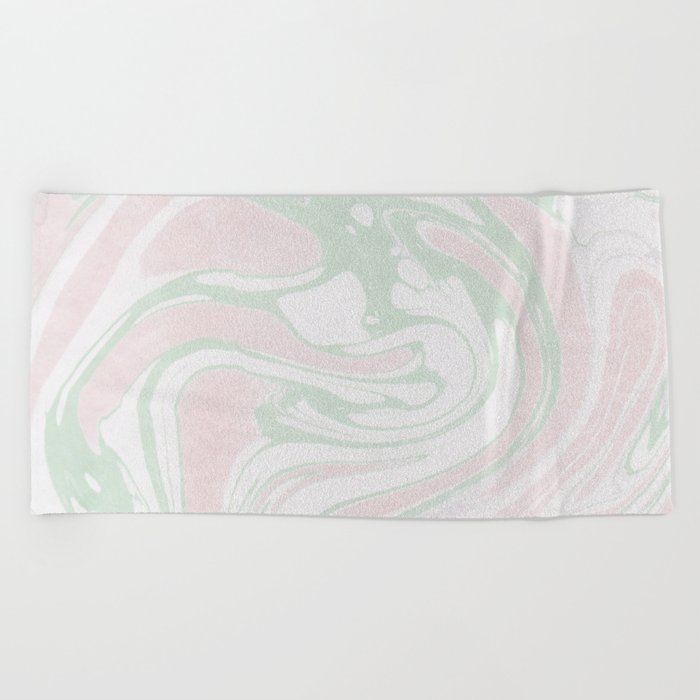 green beach towel
