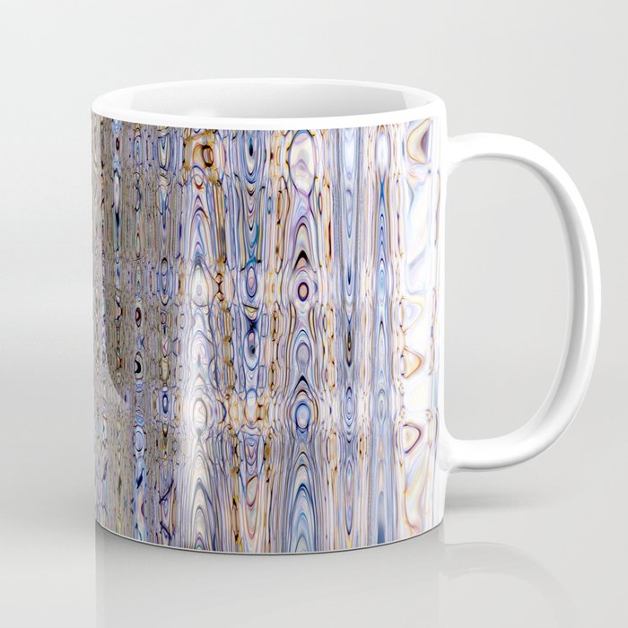 Light Zigzag Abstract In White And Blue Coffee Mug