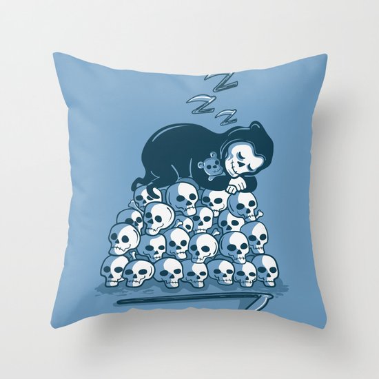 Grim Sleeper Throw Pillow