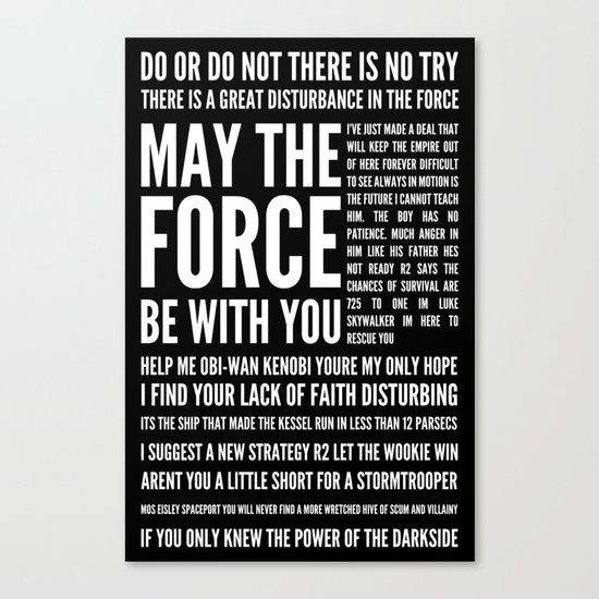 Star Wars Quotes Canvas Print