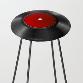 Black And Red Retro Music Vynil High Resolution Counter Stool