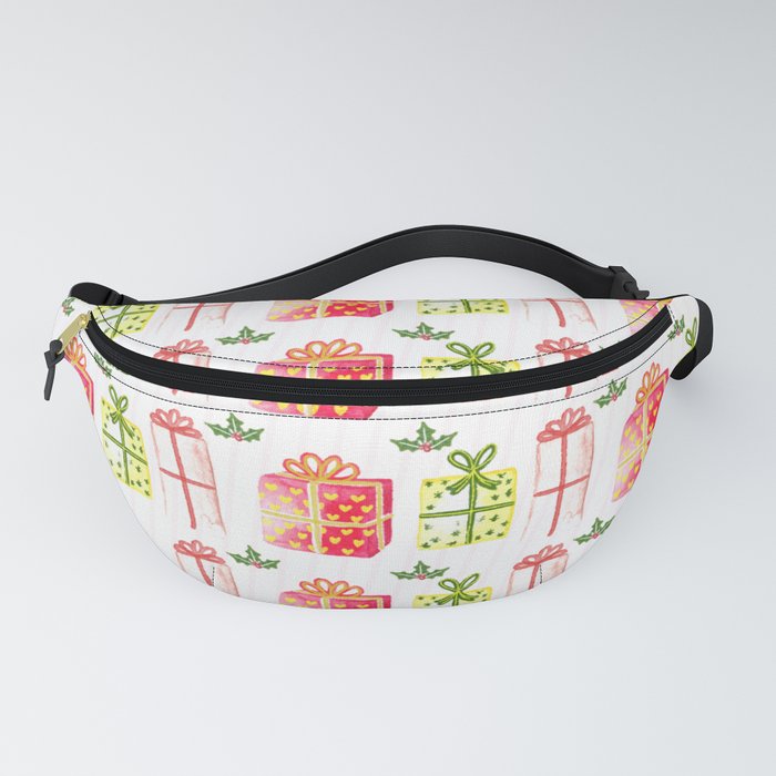 Christmas Pattern Watercolor Drawing Gifts Fanny Pack