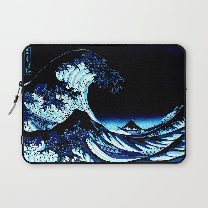 the Great Wave blue Laptop Sleeve