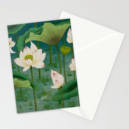 Lotus flowers A -  Minhwa-Korean traditional/folk art Stationery Card