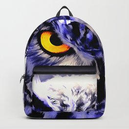 owl look digital painting reacdb Backpack