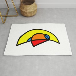 Smiling Moon - Colored "Drawings for Kids" Rug