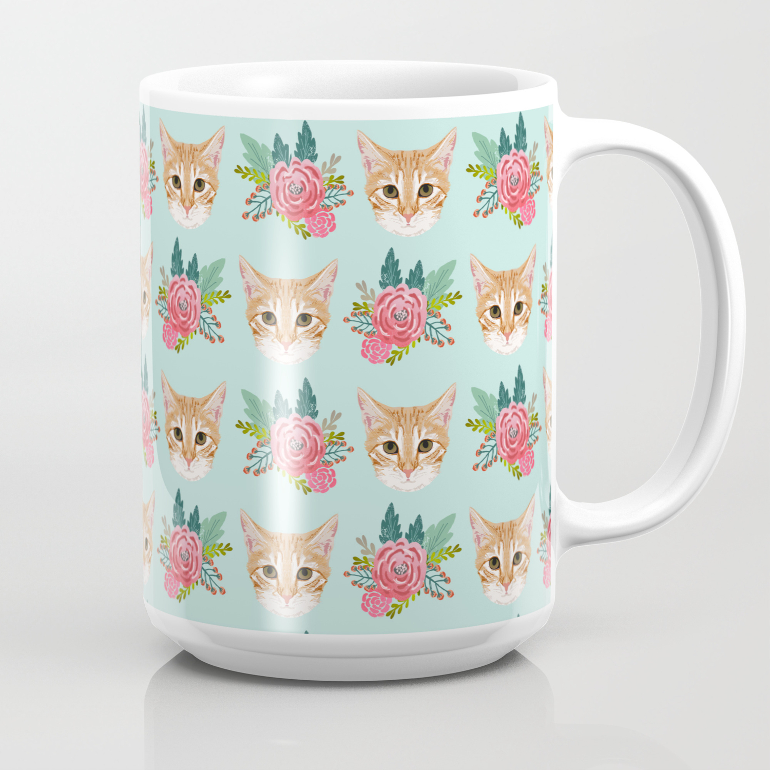 Tabby Cat Florals Flowers Must Have Cat Themed Gifts Pet Portrait