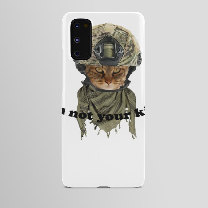 Soldier cat Android Case